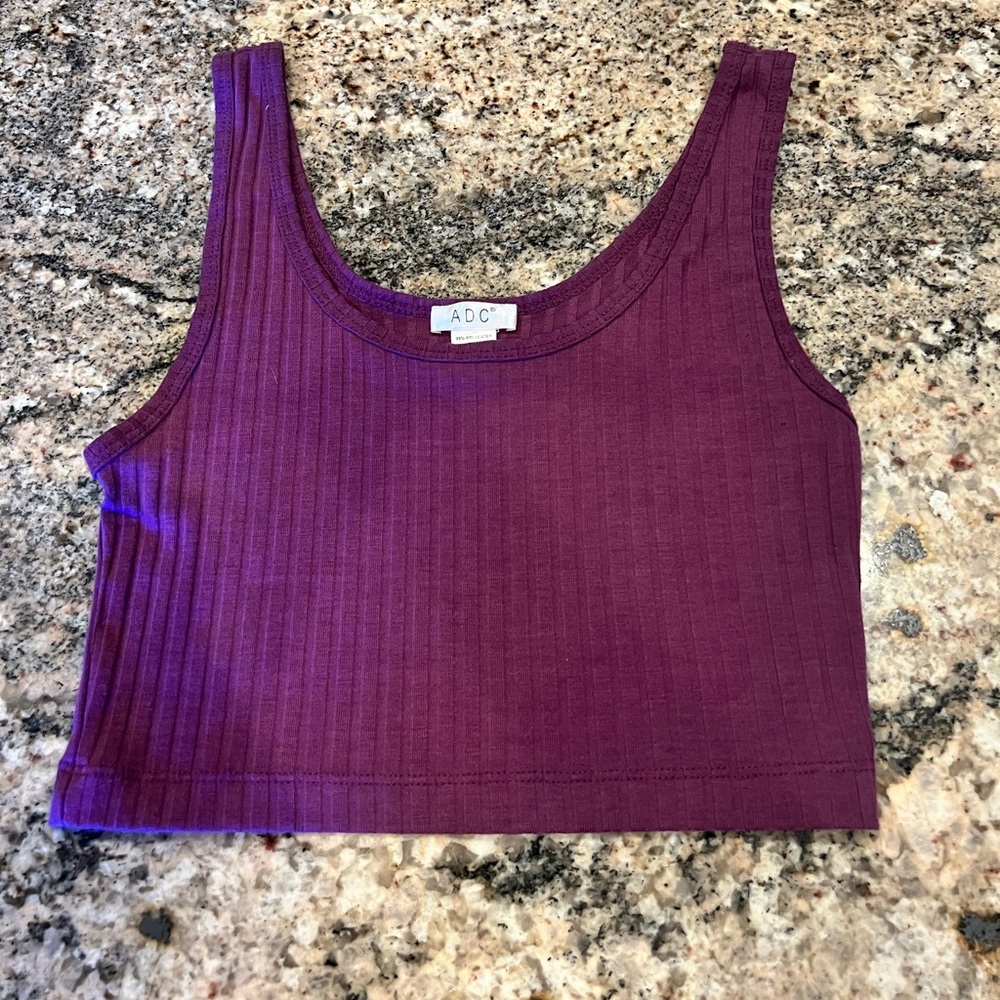 Purple Cropped Tank Top